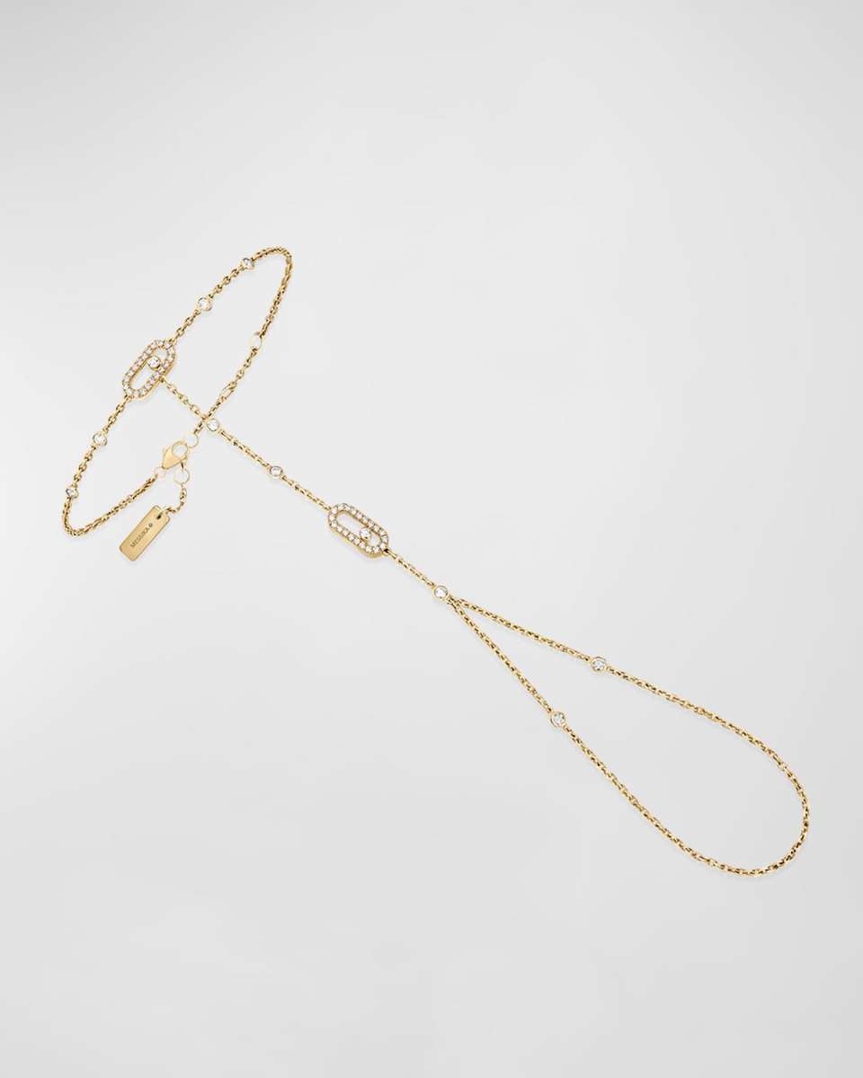 Move Uno 18K Yellow Gold Diamond Hand Bracelet