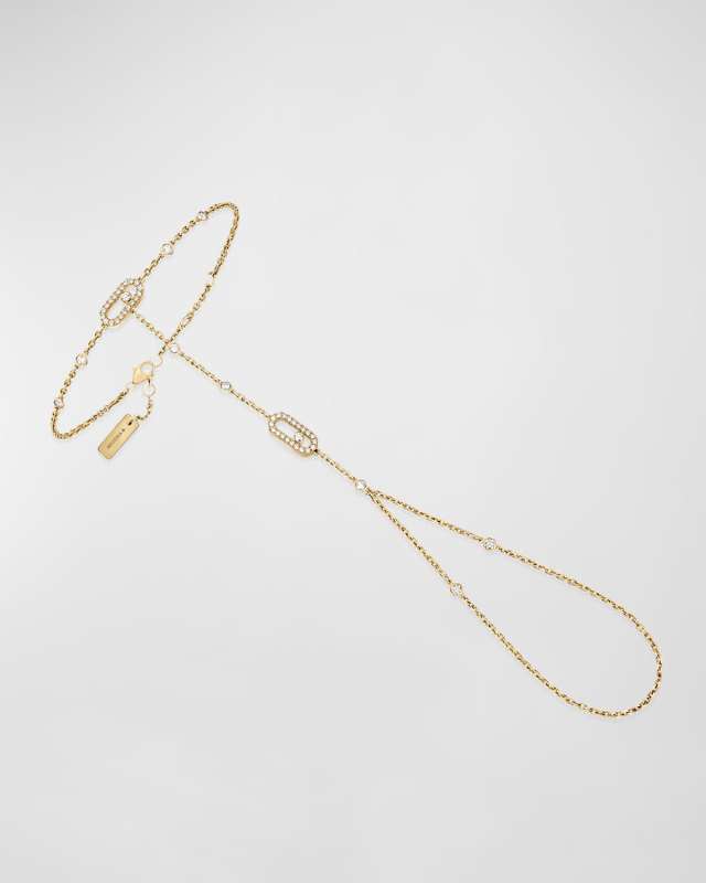 Move Uno 18K Yellow Gold Diamond Hand Bracelet