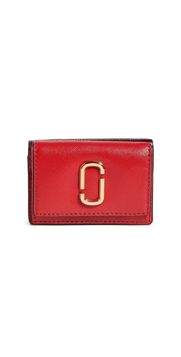 Marc Jacobs The Mini Trifold Wallet Oxblood Mult