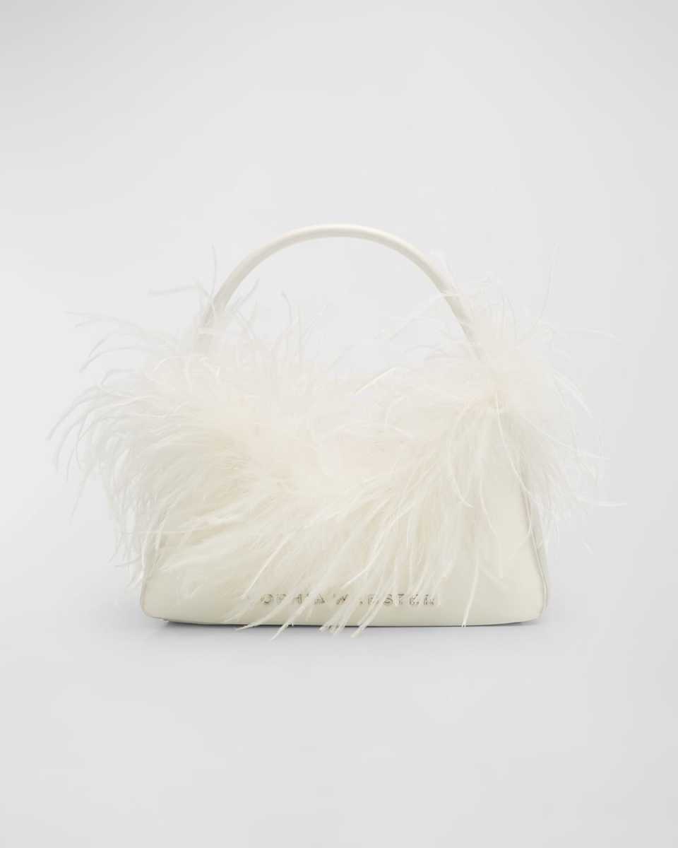 Dusty Mini Feather Hobo Bag