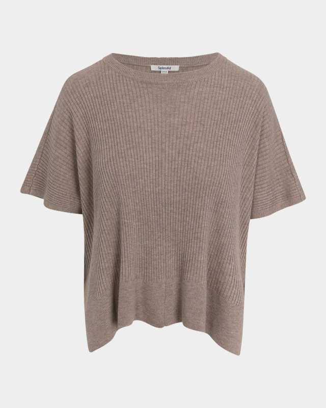 Georgie Ribbed Short-Sleeve Sweat