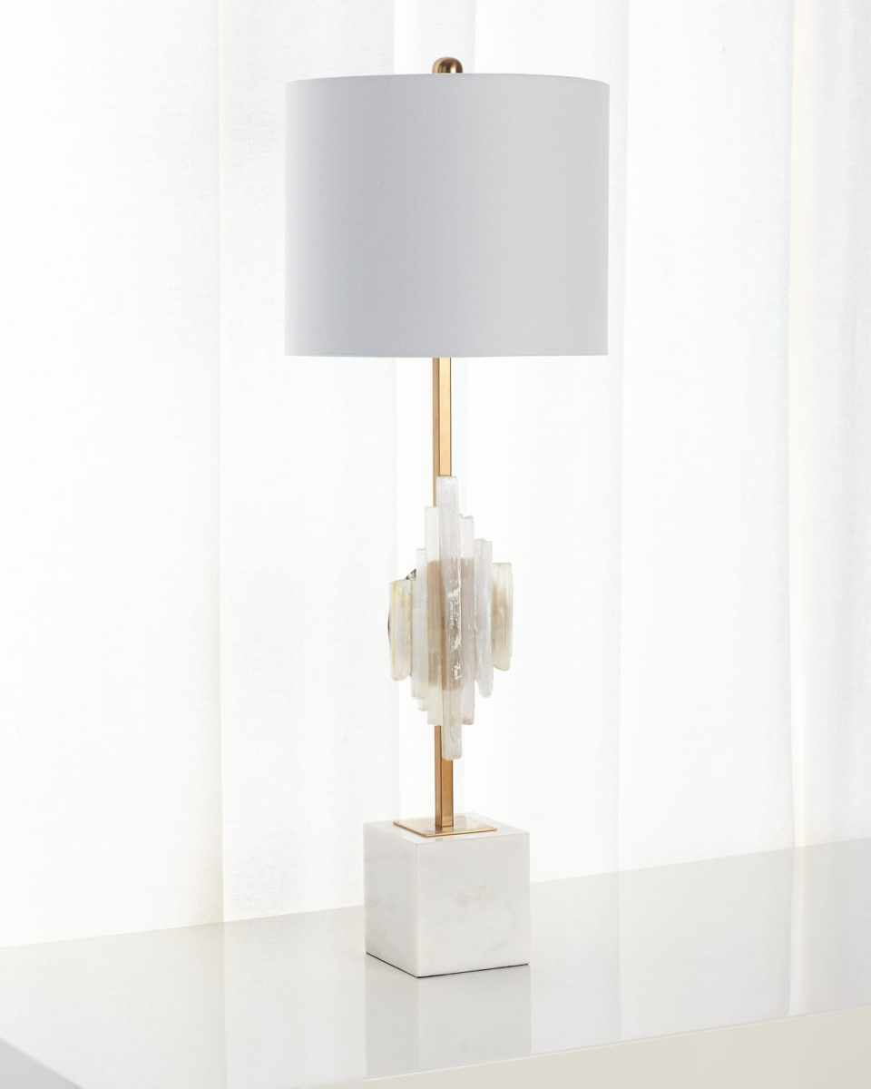 Selenite Buffet Lamp