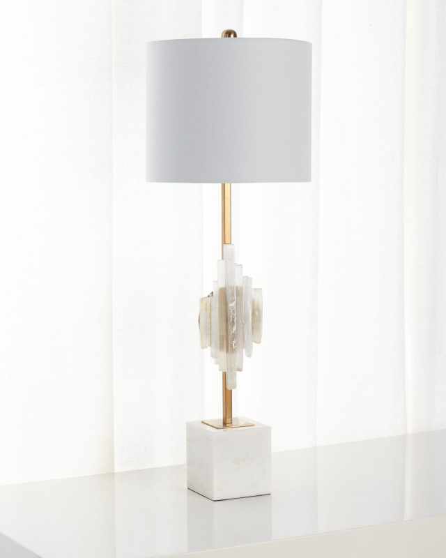 Selenite Buffet Lamp