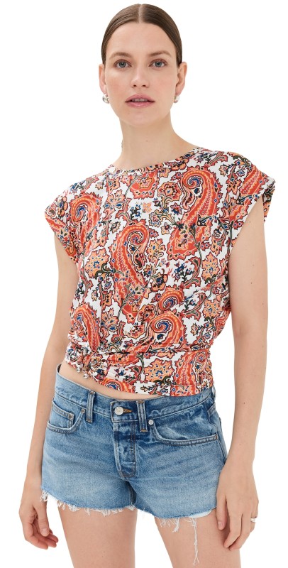 rabanne Paisley Pierced Top Cachemire Crème