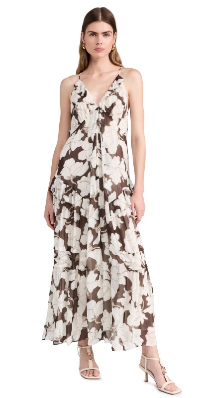 RAILS Boa Dress Mocha Floral