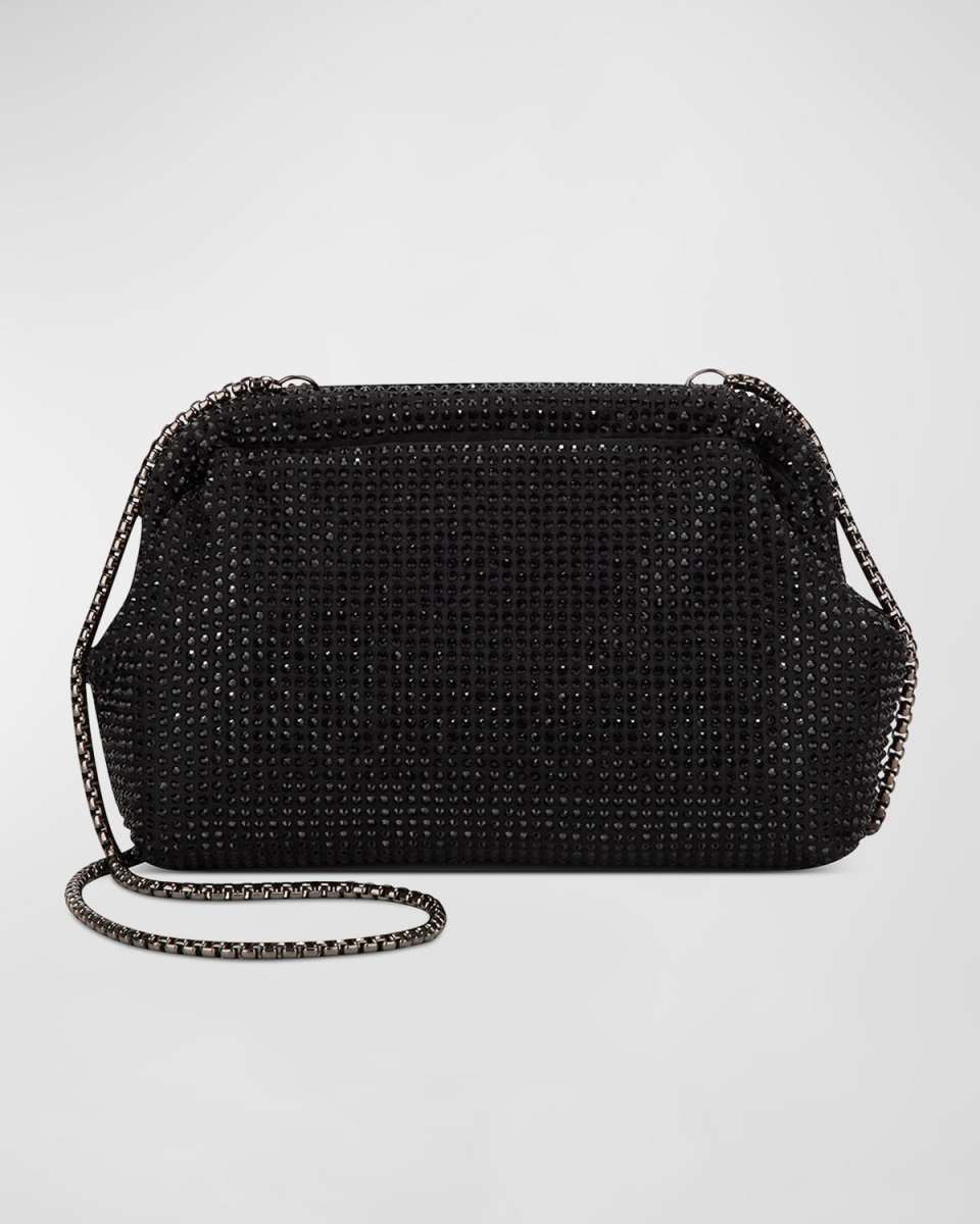 Brooke Crystal-Embellished Satin Frame Clutch