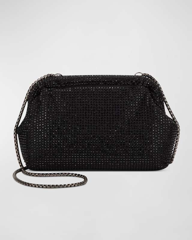 Brooke Crystal-Embellished Satin Frame Clutch