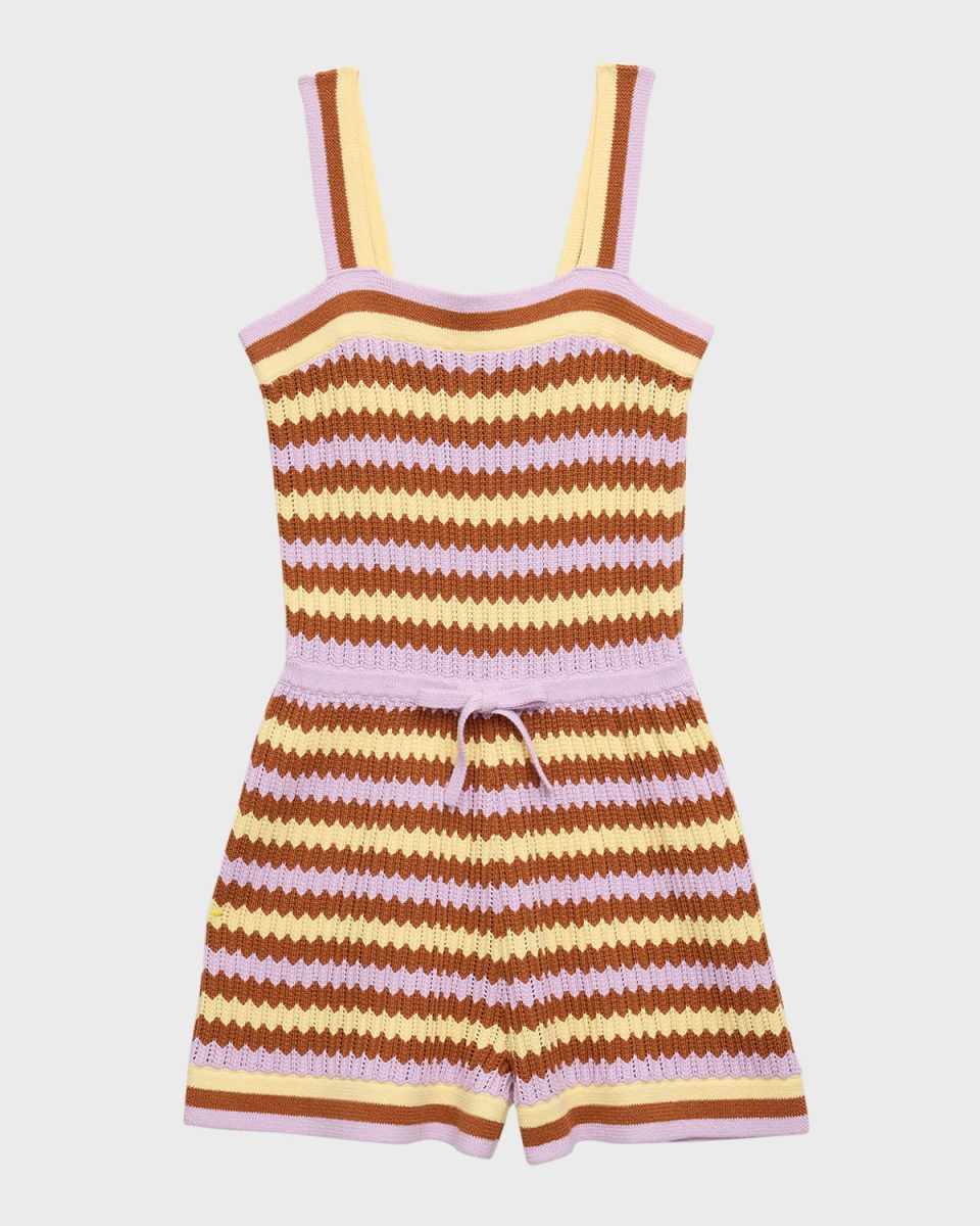 Girl's Pop Knitted Romper, Size 4-