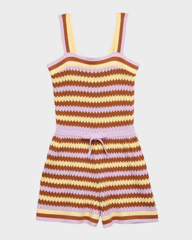 Girl's Pop Knitted Romper, Size 4-
