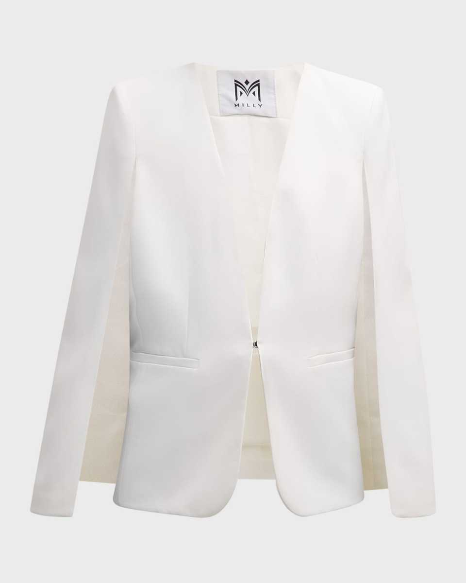Astrid Deep V-Neck Cape Blazer