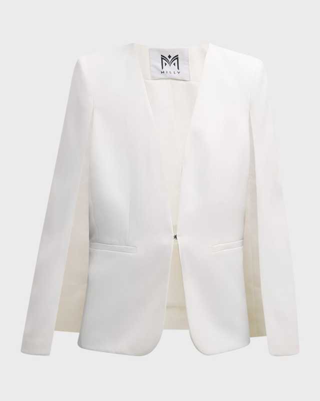 Astrid Deep V-Neck Cape Blazer