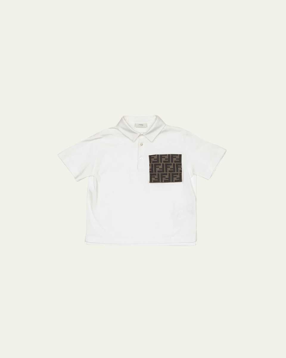 Boy's FF Logo Polo Shirt, Size 3-6