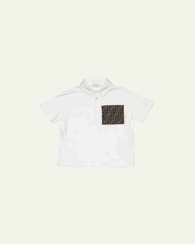 Boy's FF Logo Polo Shirt, Size 3-6