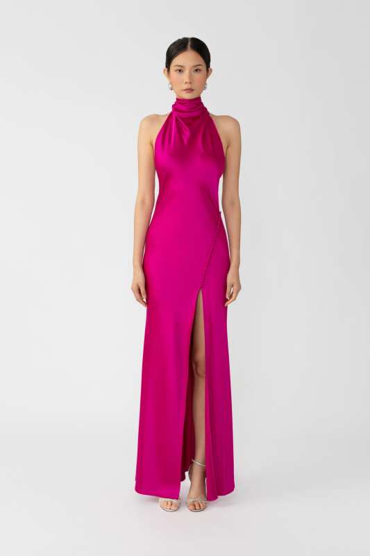 Penelope Backless Satin Gown