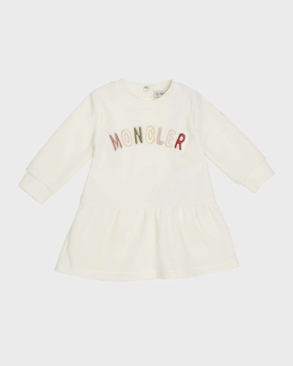 Girl's Logo-Print Embroidered Dress, Size 6M-3