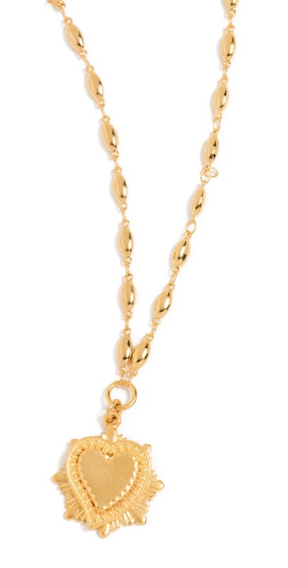 Brinker + Eliza Heart On Fire Necklace Gold