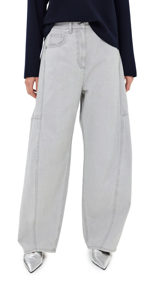 Tibi Grey Denim Sid Jeans Grey