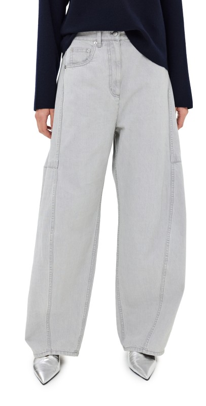 Tibi Grey Denim Sid Jeans Grey