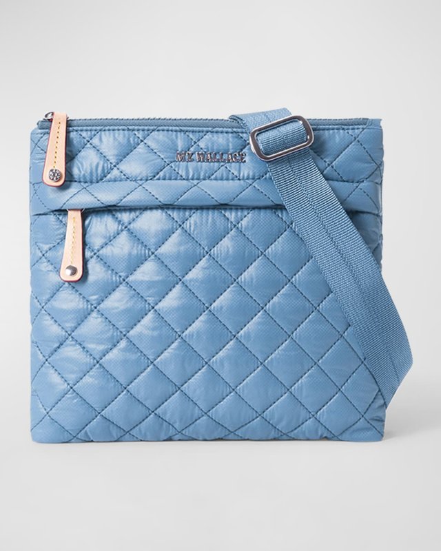 Metro Flat Quilted Nylon Crossbody Bag