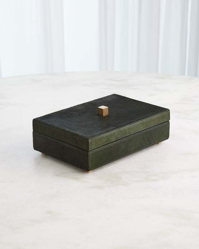Posh Hair-On-Hide Box, 12"
