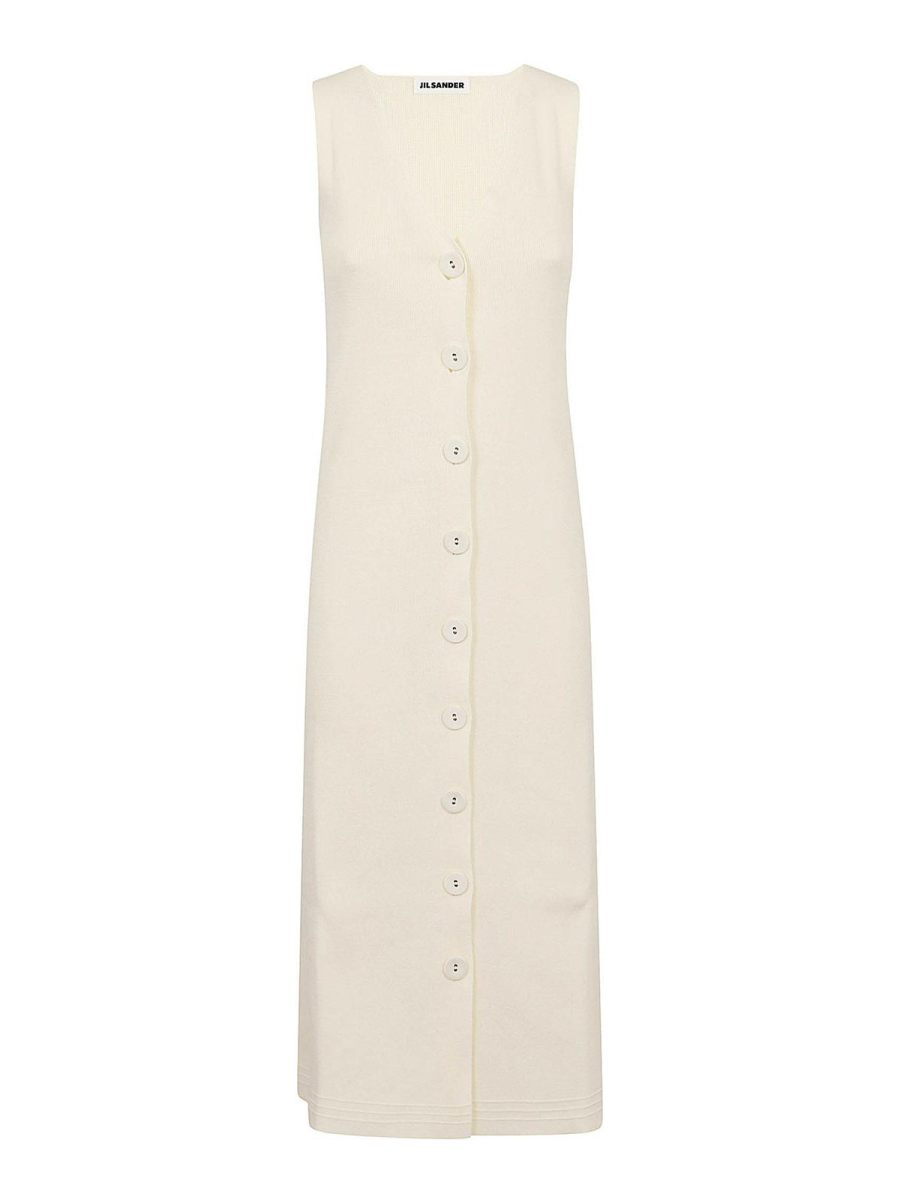 Jil Sander Robe Au Genou - Blanc