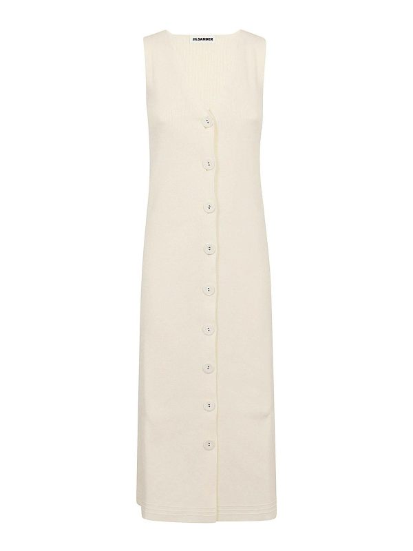 Jil Sander Robe Au Genou - Blanc