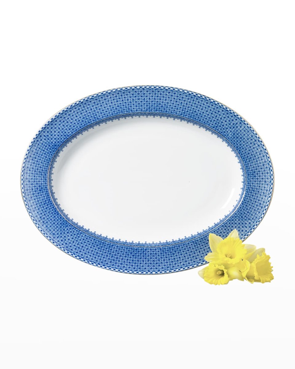 Blue Lace Oval Platter