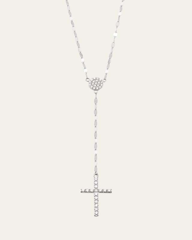 Femme Fatale Crossary Necklace with Diamonds