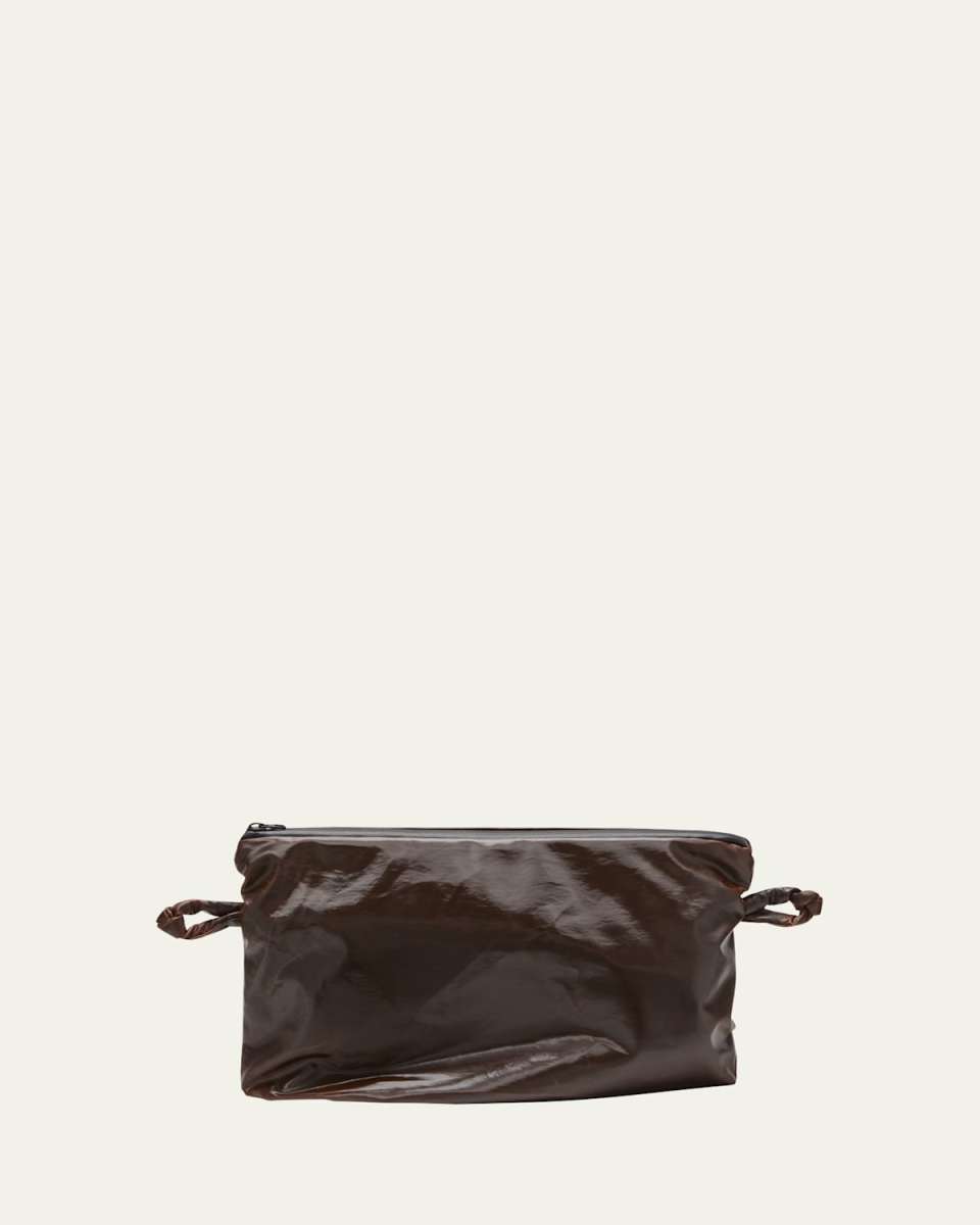 Skai Faux-Leather Pouch Clutch Bag