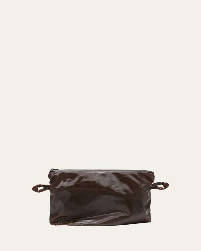 Skai Faux-Leather Pouch Clutch Bag