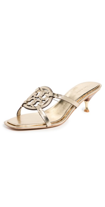 Tory Burch Geo Bombe Miller Low Heel Sandals 55mm Spark Gold