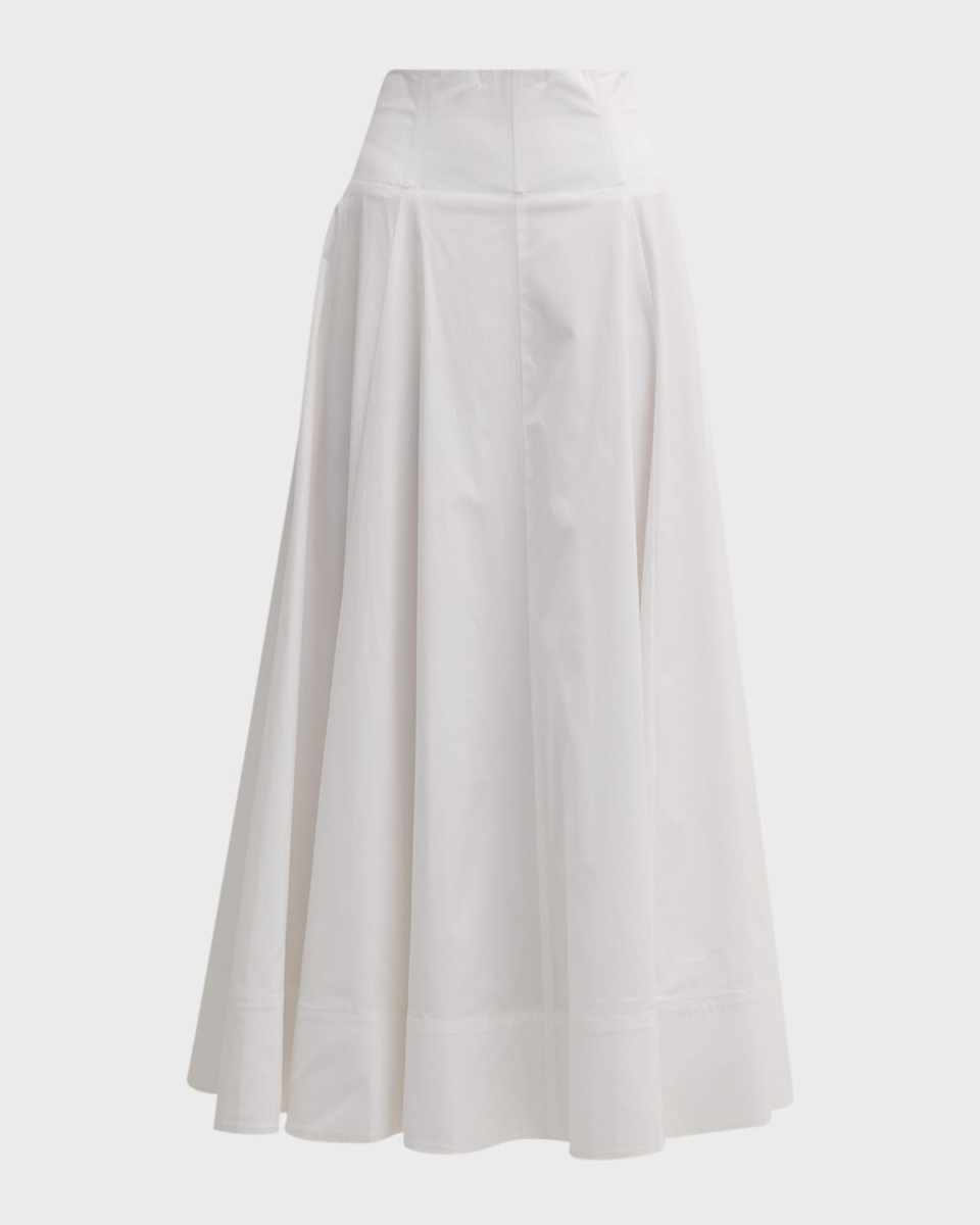 Pleated Full Maxi Skirt