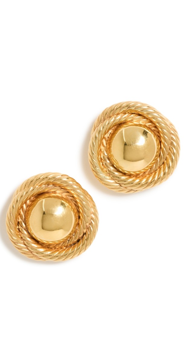 Aureum Naomi Textured Circle Earrings Gold