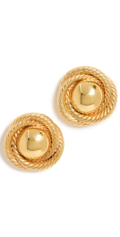 Aureum Naomi Textured Circle Earrings Gold