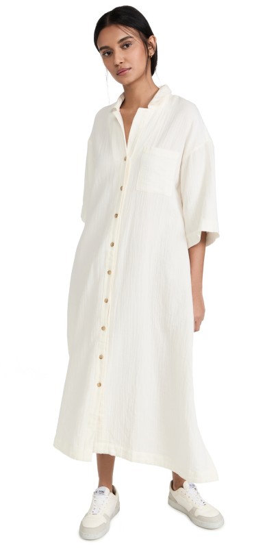 Madewell Double-Gauze Cover-Upaxi Shirtdress Lighthouse
