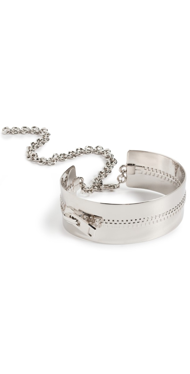 Acne Studios Zip Bracelet Silver