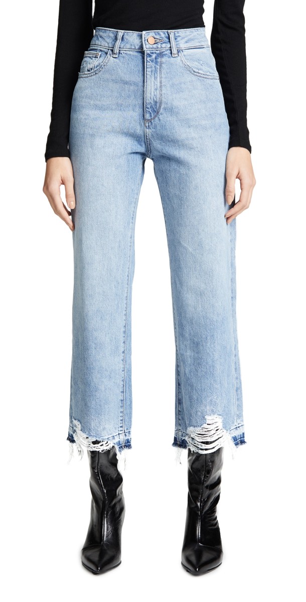 DL1961 Hepburn High Rise Wide Leg Jeans Slate