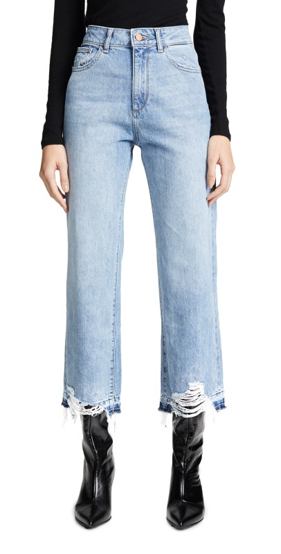DL1961 Hepburn High Rise Wide Leg Jeans Slate