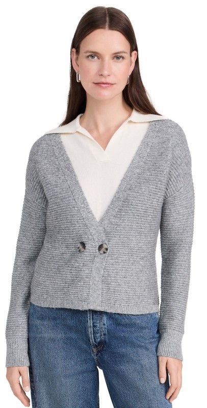 525 Quinn Double Breasted Jacket Smoke Grey