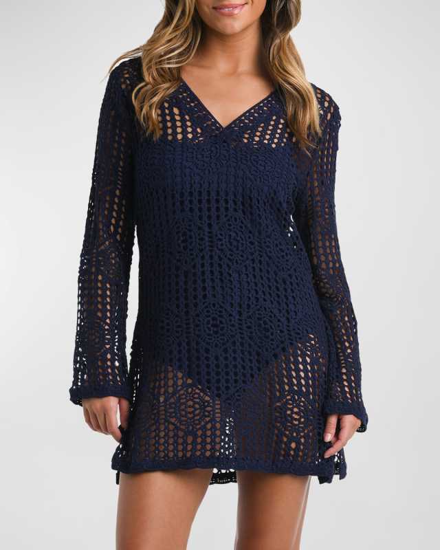 Waverly Crochet V-Neck Tunic