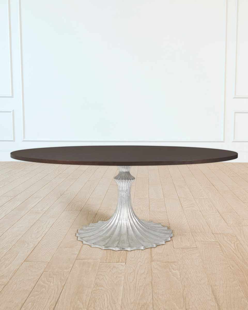 78" Walnut Top Dining Table