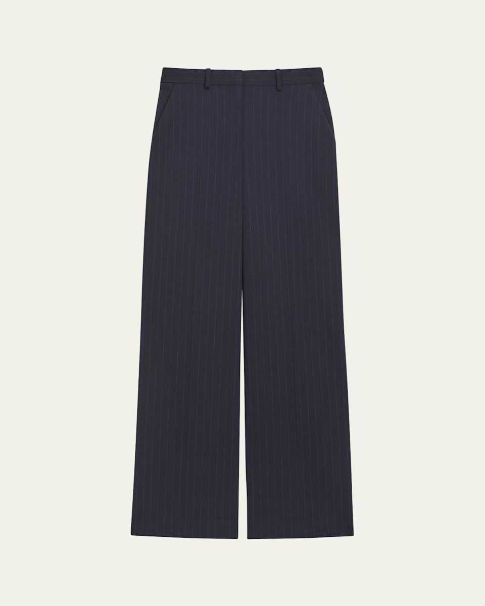 Pinstripe Relax Straight Pants