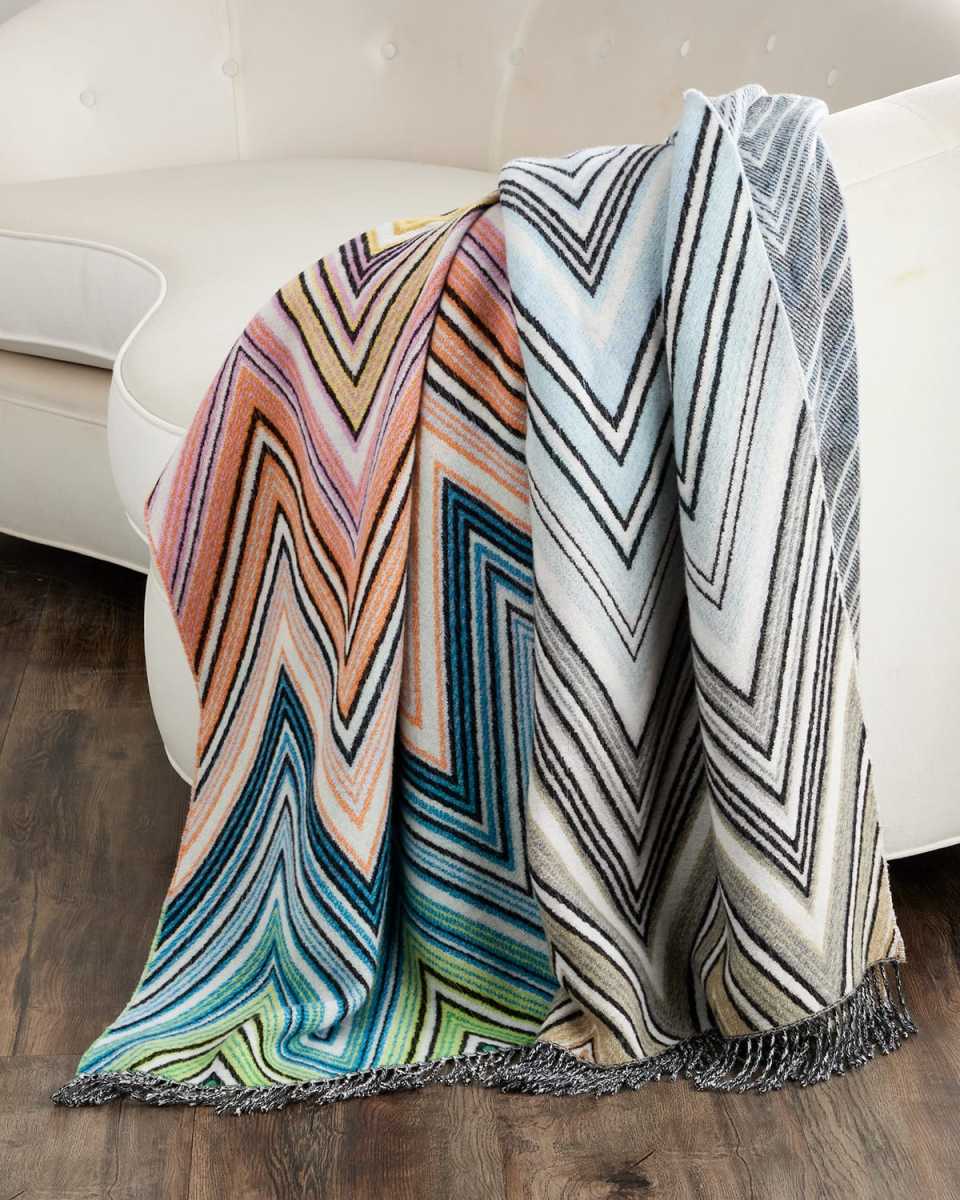 Plume Wool-Blend Throw, 51" x 75"