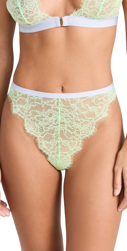 Suzy Black Dylan Floral String Bikini PETAL GREEN