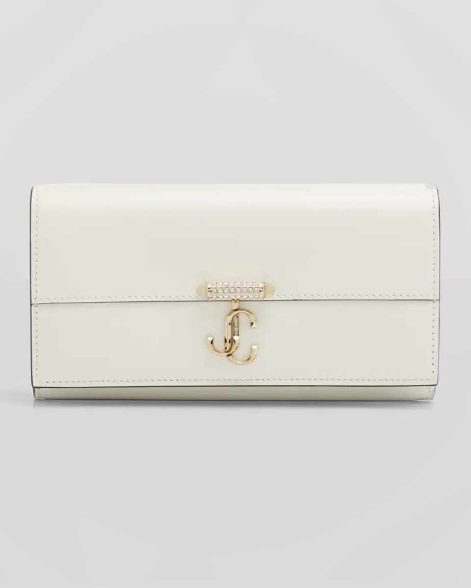 Varenne Leather Wallet with Embellished Strap