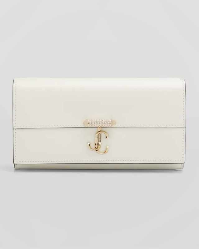 Varenne Leather Wallet with Embellished Strap