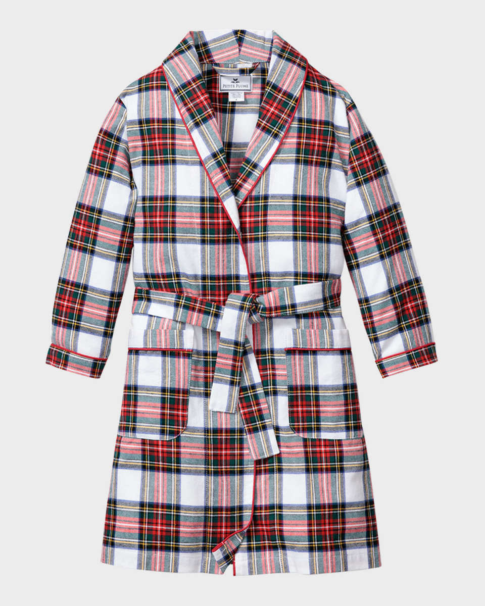 Kid's Balmoral Tartan Robe, Size 3T-14
