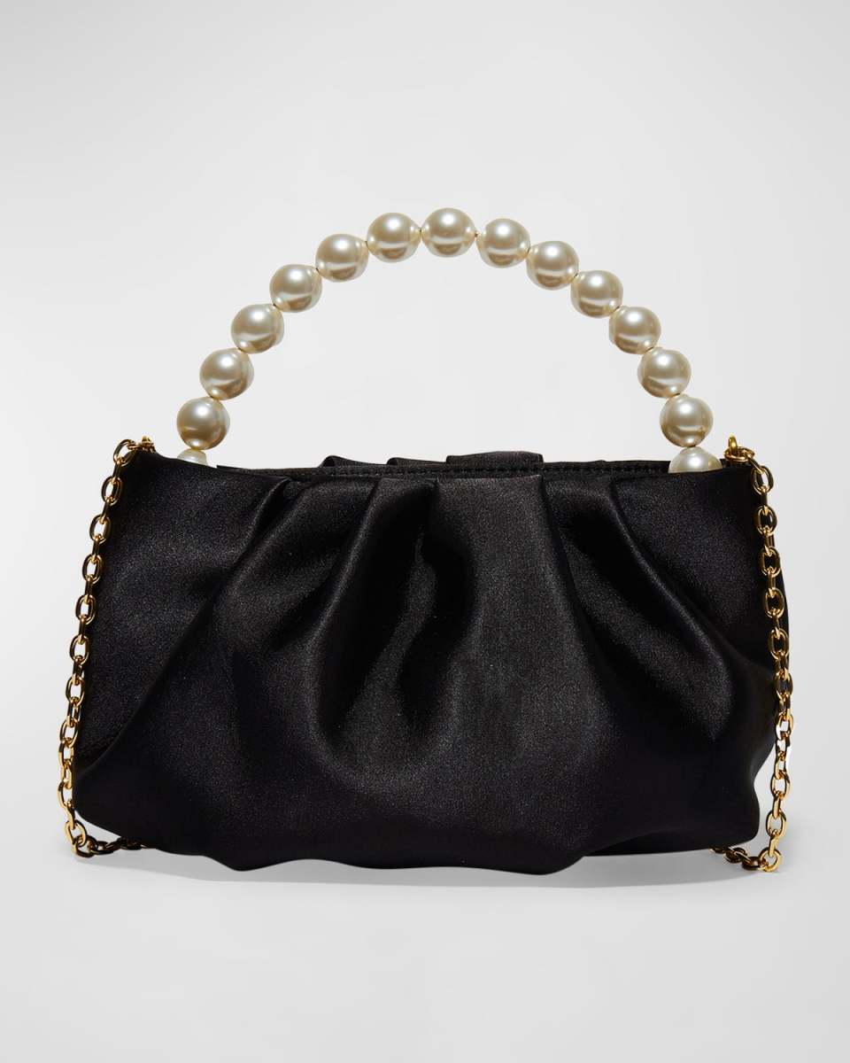 Marlowe Satin Evening Top-Handle Bag