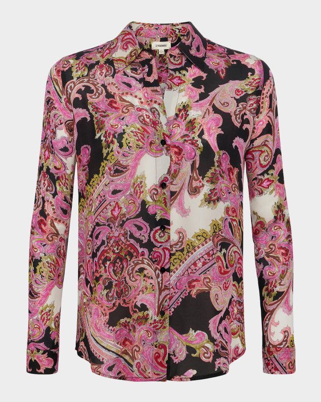 Nina Paisley Silk Blous