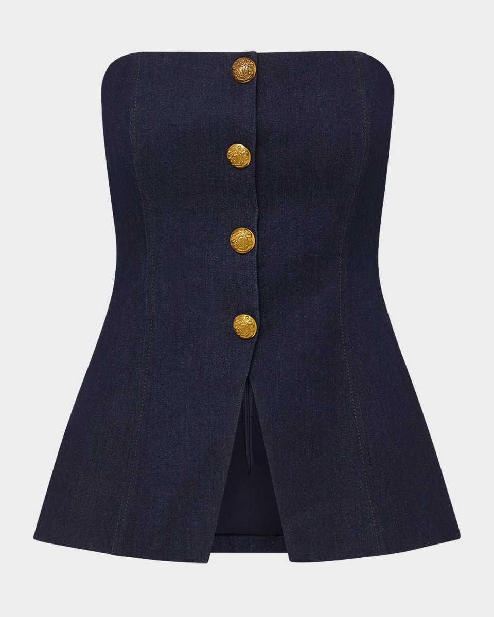 Forman Strapless Denim Top